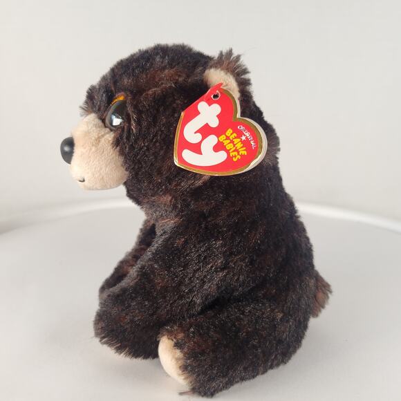 Ty Beanie Baby Kodi Bear Plush Toy 6" Brown Black Stuffed Animal with Tags - Picture 3 of 16
